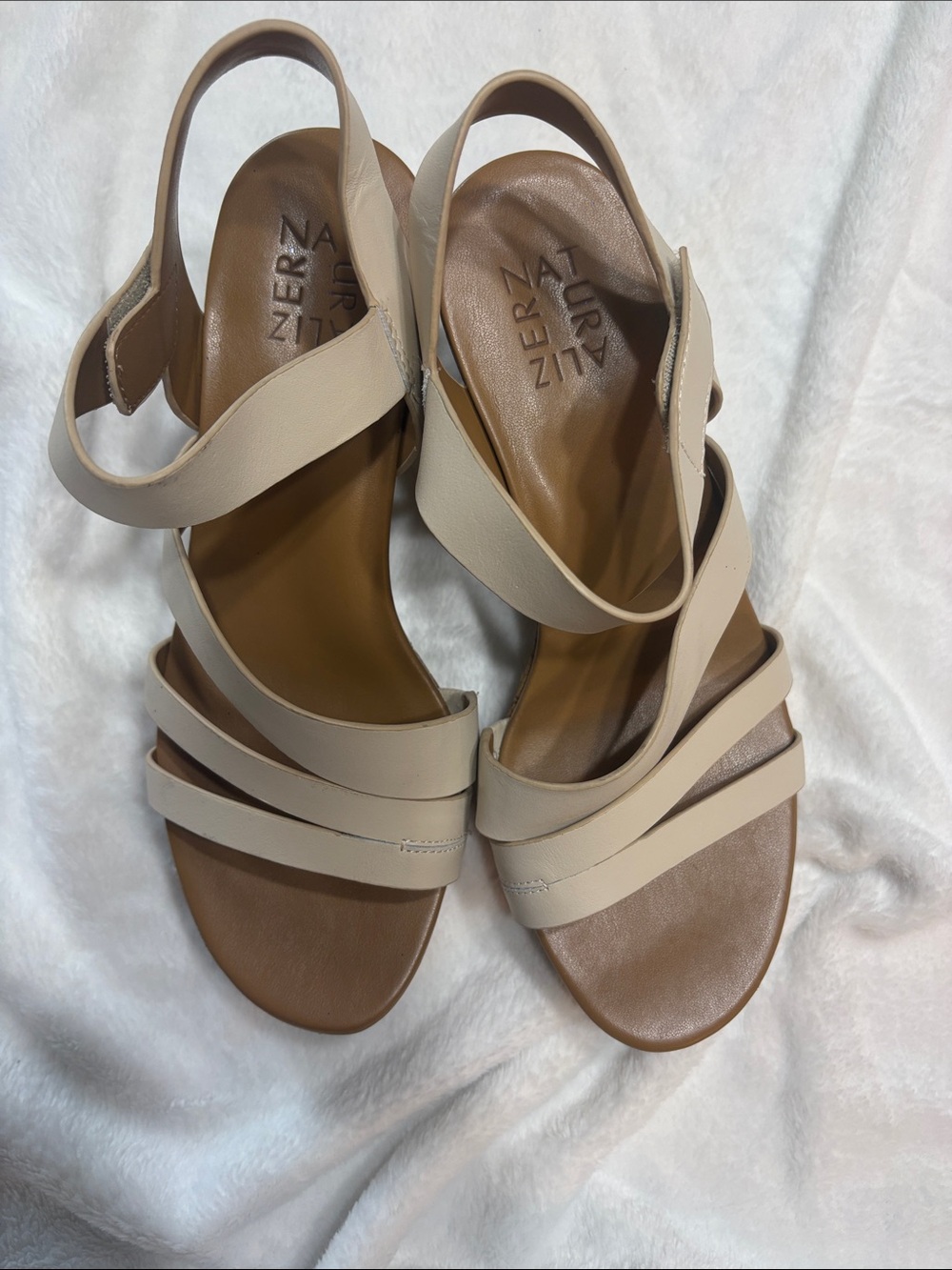 Naturalizer Beige Multi-Strap Slingback Sandals - Picture 6 of 8